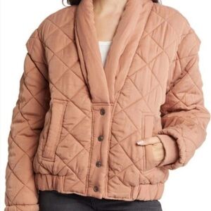 Blank NYC Quilted Puffer Jacket - Pink